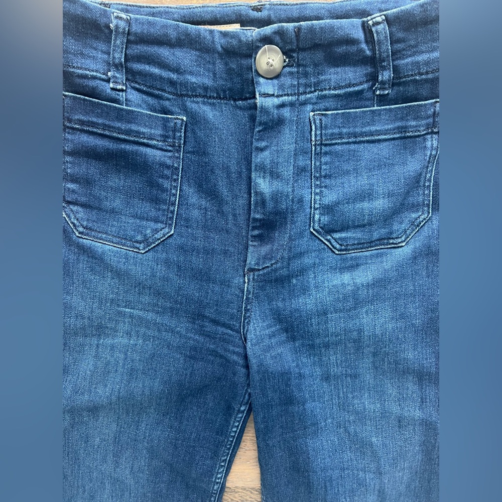 Pilcro Dark Blue Wide-Leg Jeans - Picture 7 of 10